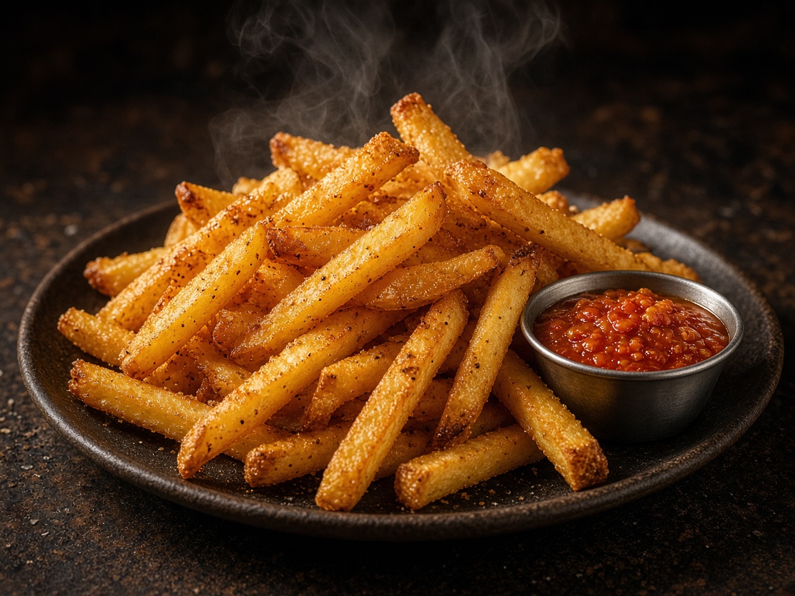 Hand-cut fries with dipping sauce