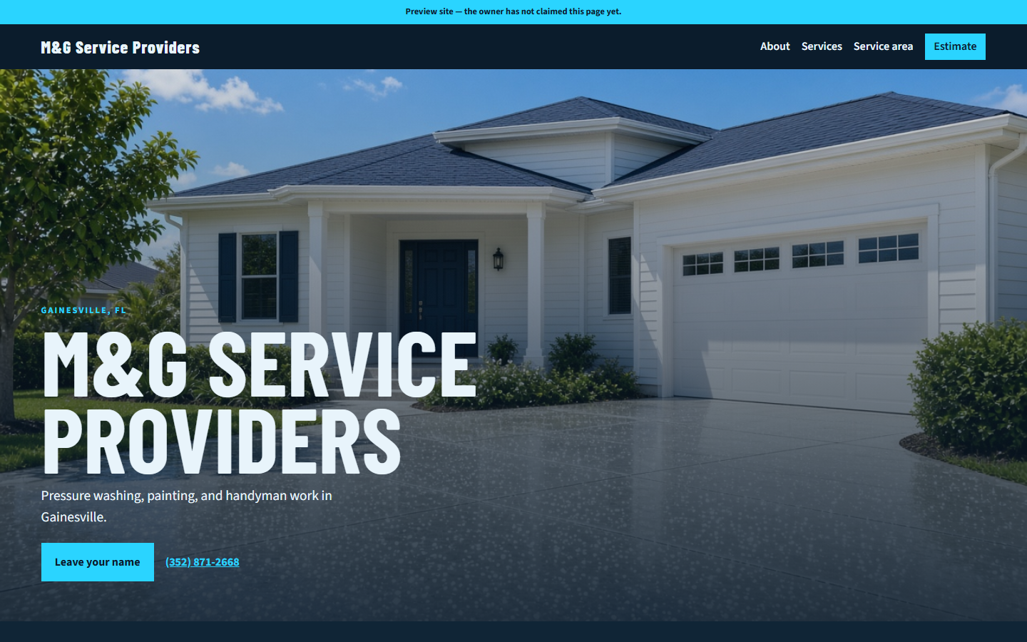Screenshot of the M&G Service Providers website